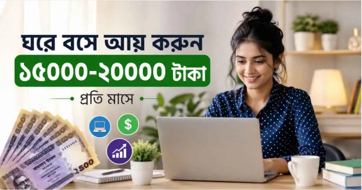 ঘরে বসে আয় করুন ১৫০০০ ২০০০০ টাকা প্রতি মাসে