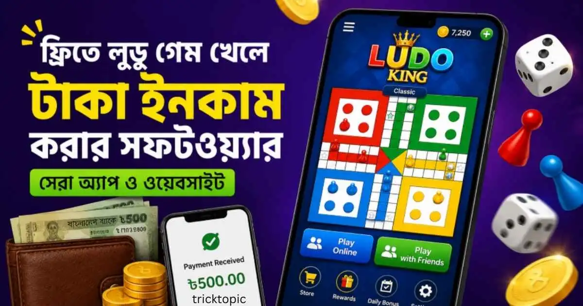 লুডু গেম খেলে টাকা ইনকাম করার সফটওয়্যার
