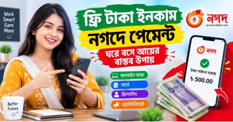 ফ্রি টাকা ইনকাম নগদে পেমেন্ট