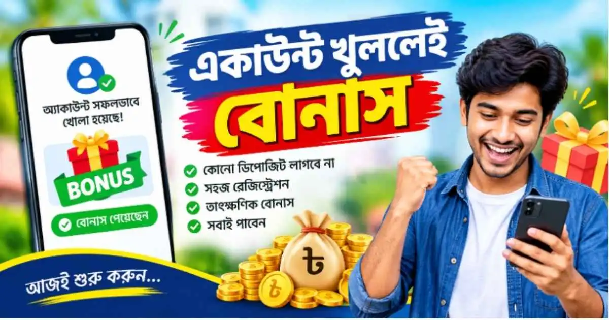 একাউন্ট খুললেই বোনাস